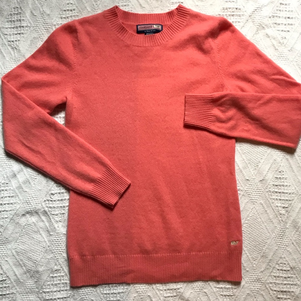 Vineyard Vines Coral Cashmere Sweater